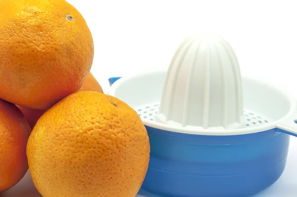 Juicer with oranges — Stock Photo, Image