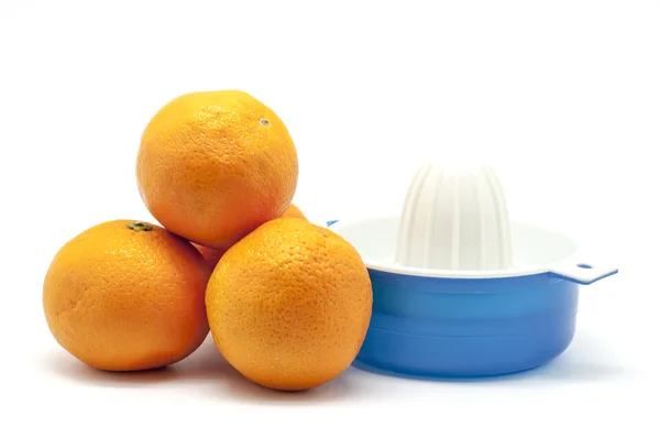 Juicer with oranges — Stock Photo, Image