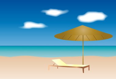 Illustration of a beach vector