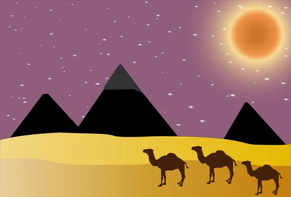 Pyramiderna i Egypten — Stock vektor