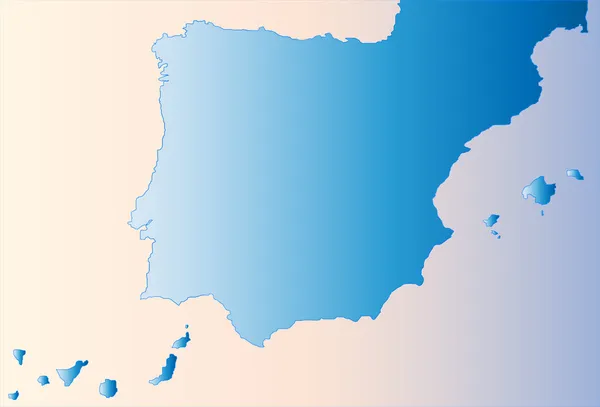Mappa della Spagna — Vettoriale Stock