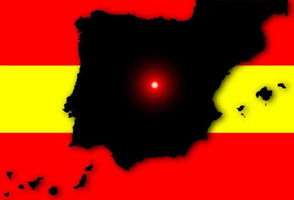西班牙的地图 — 图库矢量图片