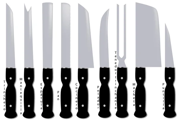 stock vector Kitchen knives