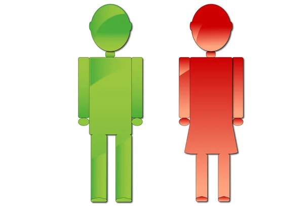 Erkek ve kadın simgesi — Stok Vektör