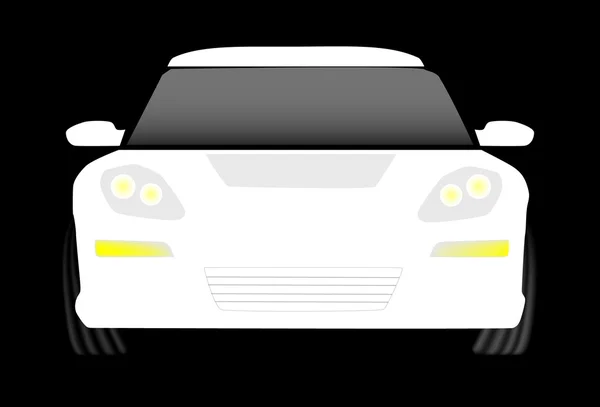 Fehér autó — Stock Vector