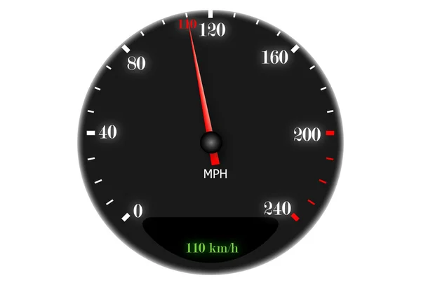 车速表至 110 公里 — 图库矢量图片