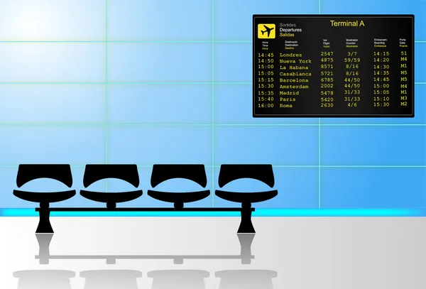Flygplatslounge — Stock vektor