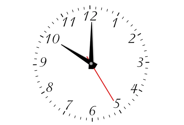 Horloge isolée — Image vectorielle