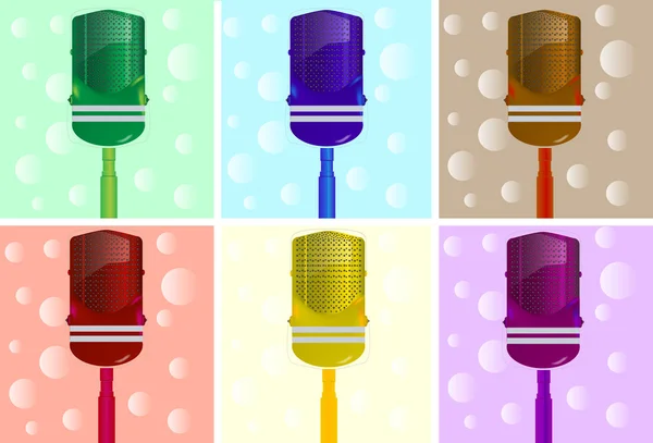 Microphone rétro — Image vectorielle