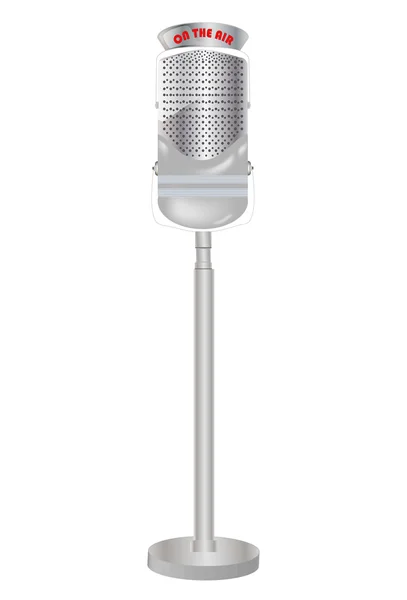 Old microphone — Stock Vector