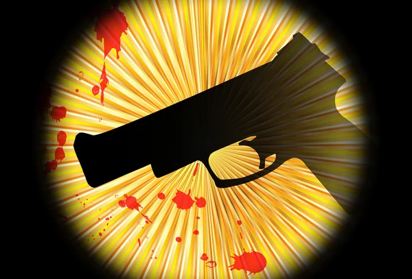 Abstrakter Hintergrund mit Pistole — Stockvektor