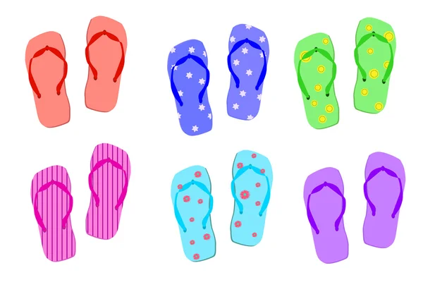 Summer Sandals — Stock Vector