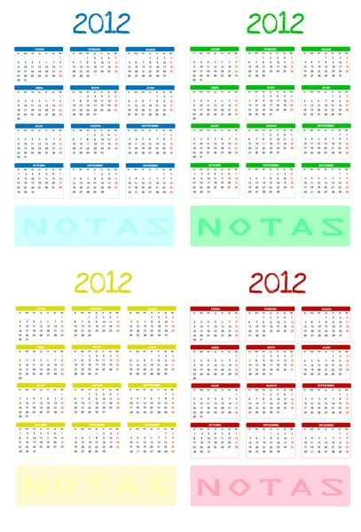 2012 ny kalender — Stock vektor