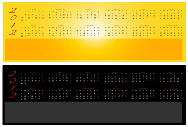 Календарі на 2012 рік — стоковий вектор