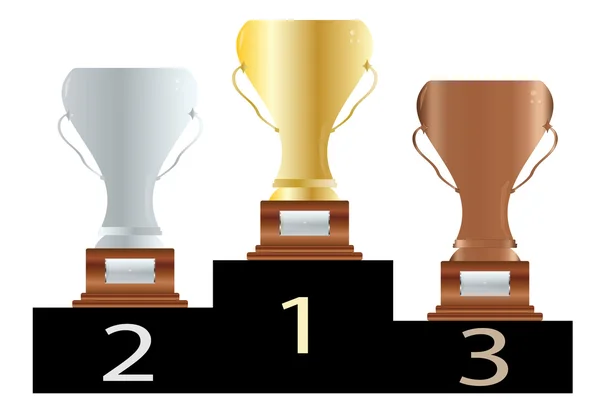 Podium Trophy — Stock Vector