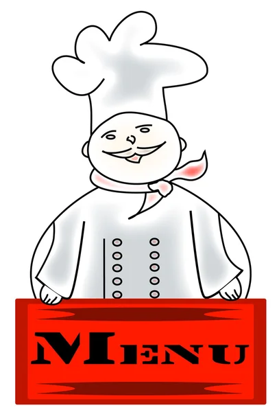 stock vector Chef and menu