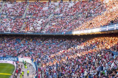 Vicente Calderon stadium bleachers, Madrid clipart