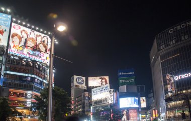 gece, Tokyo Shibuya geçerken