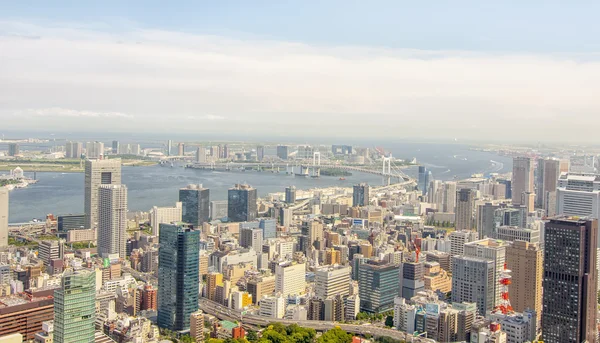 Вид Токио с токийской башни — стоковое фото