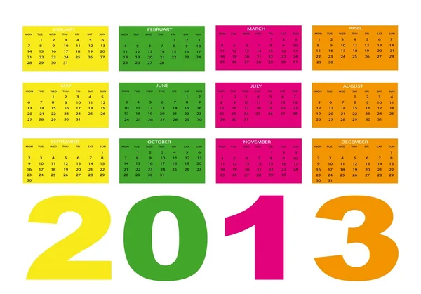 Calendarul 2013 — Vector de stoc