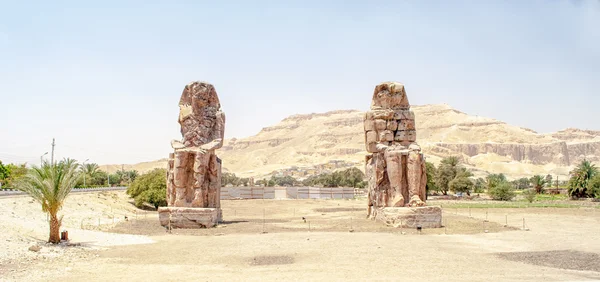 I Colossi di Memnone in Egitto — Foto Stock