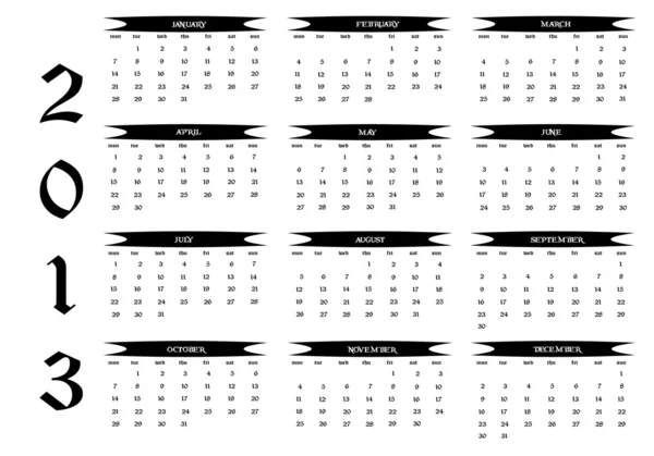 Calendar 2013 — Vector de stoc