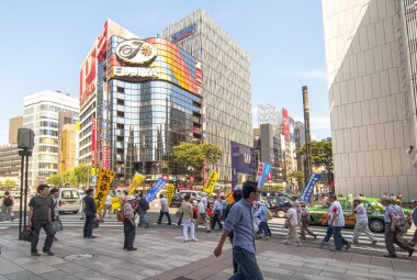 Ginza street in Tokyo clipart