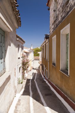 Buildings on Samos clipart