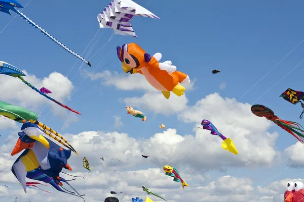 Kite festval i st. peter-ording, germany — Stockfoto