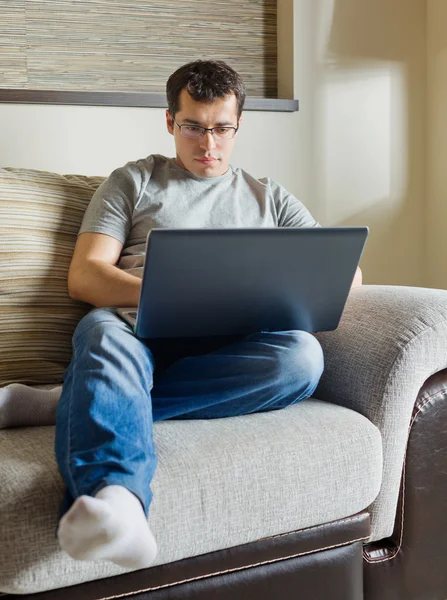Self-employed man working at home — Stock Photo, Image