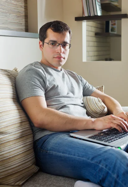 Self-employed man working at home — Stock Photo, Image