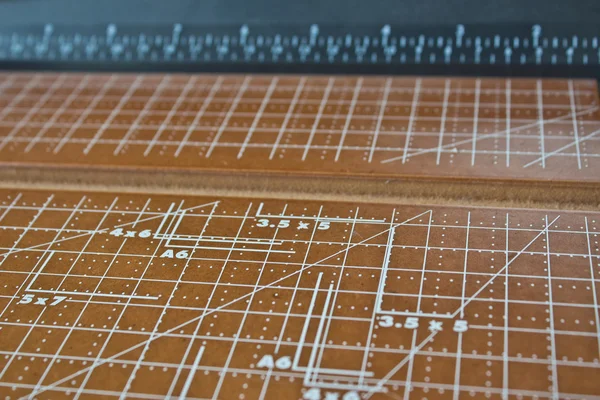 Escala de medição do cortador de papel — Fotografia de Stock