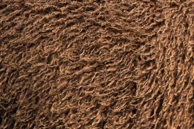 Brown Fluffy Sheep Wool Background clipart