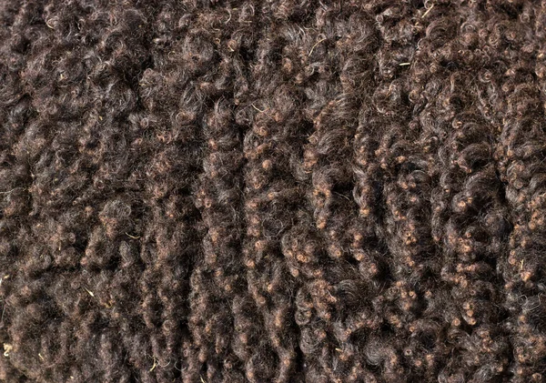 Fondo de lana de oveja esponjosa marrón Imagen De Stock