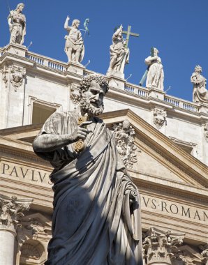 Rome - st. Peter s statue for st. Peter s basilica clipart