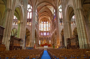 Paris - interior of Saint Denis cathedral clipart