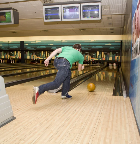 stock image Man at bowling