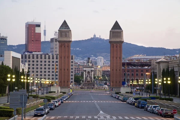 Barcelona - Spain square in morning — Stock Photo, Image