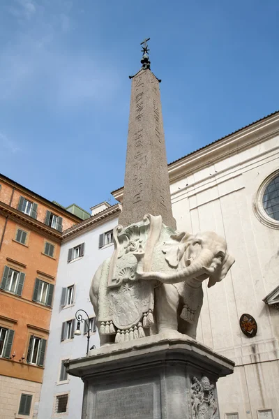Roma - obelisco na Piazza Santa Maria sopra Minerva — Fotografia de Stock