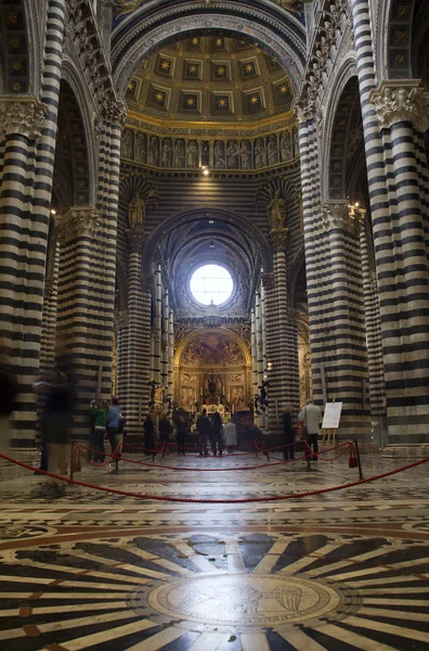 Siena - interior de la catedral de Santa Maria Assunta — Foto de Stock
