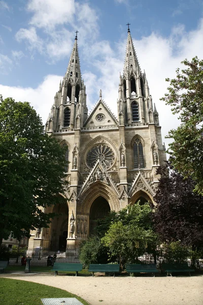 Παρίσι - γοτθική εκκλησία του Αγίου clothilde — Φωτογραφία Αρχείου