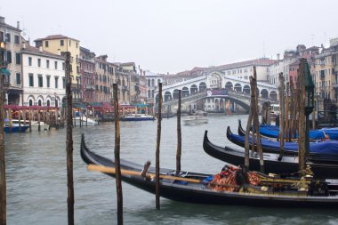 Venedik - canal grande, kış