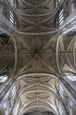 Paris - archs of Saint Eustache gothic church clipart
