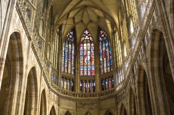 Prague - sanctuar of st. Vitus gothic cathedral — Stock Photo, Image