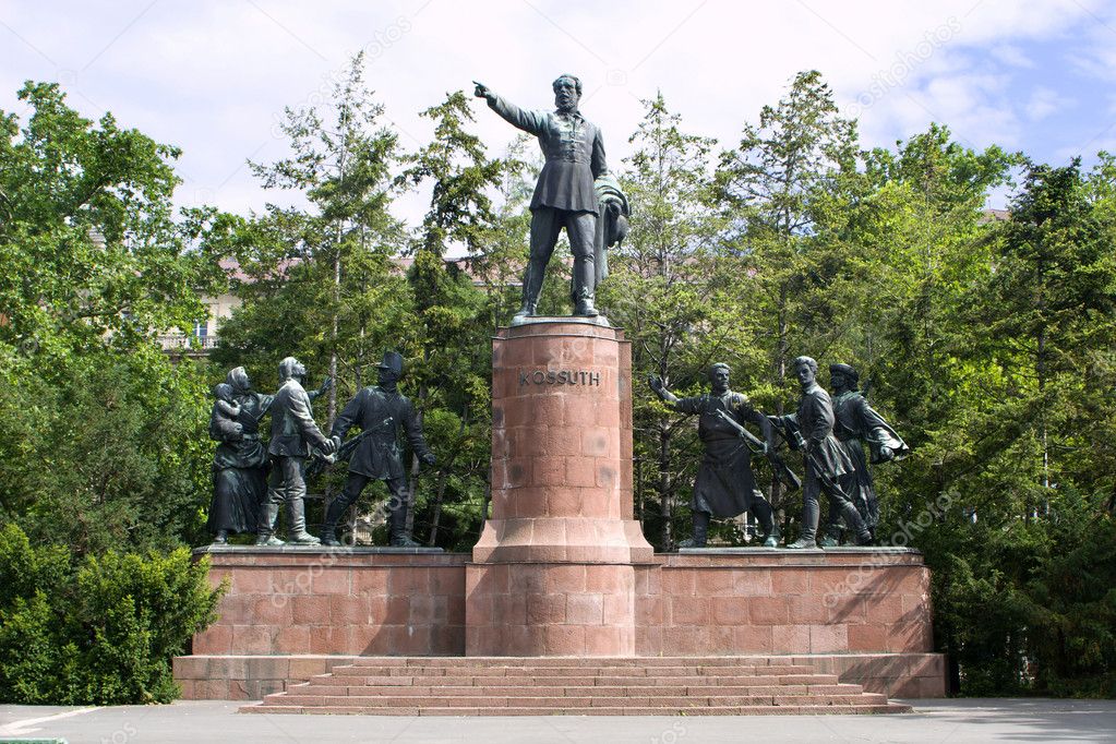 Kossuth monument in Budapest - detail