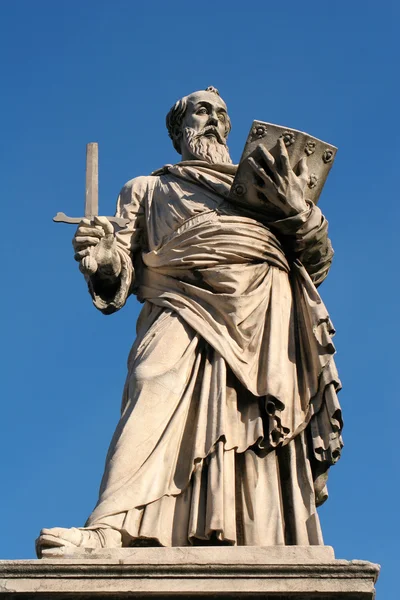 Rome - st. Paul the Apostle statue from Angels bridge — Stock Photo, Image