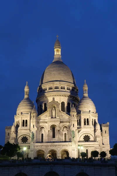 Paris - sacre coeur i kväll — Stockfoto