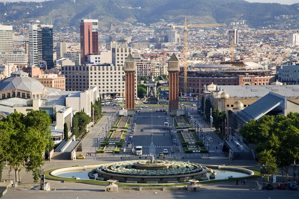 Barcelona - look from palace Real — Stock Photo, Image