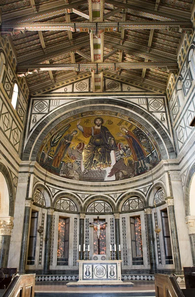 Florencia - interior de la iglesia de San Miniato al Monte — Foto de Stock