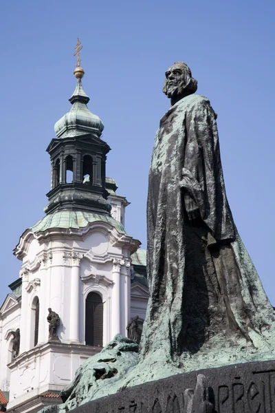 Prague - Jan Hus landmark by Jan Kotera,1915 — Stock Photo, Image